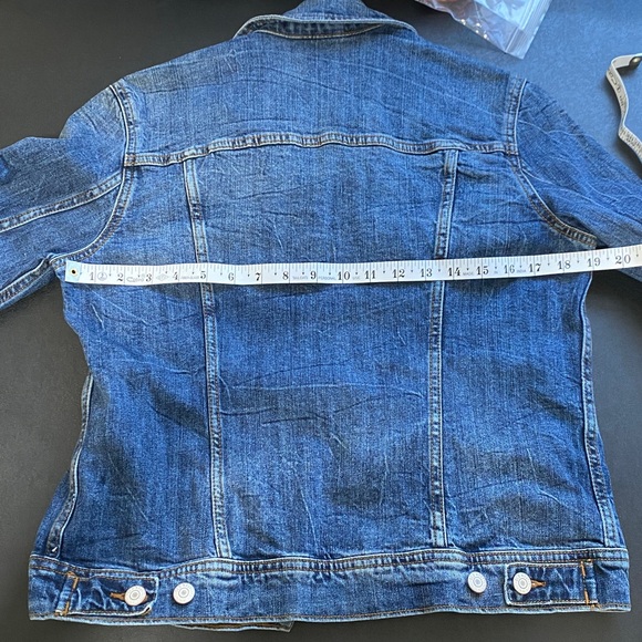 Old Navy Dark Blue Denim Jean Jacket Medium - Picture 5 of 10